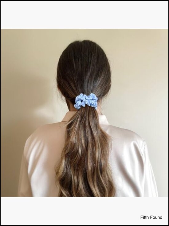 8 Pack Bridesmaid Scrunchies Satin Hair Ties Soft Elastics Wedding Bachelorette main image 6
